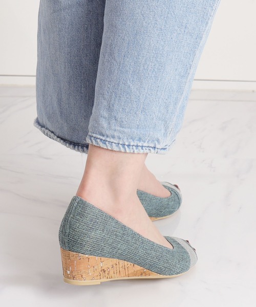 「artemis by DIANA」 オープントゥパンプス 23.5cm ブラック レディース_画像9