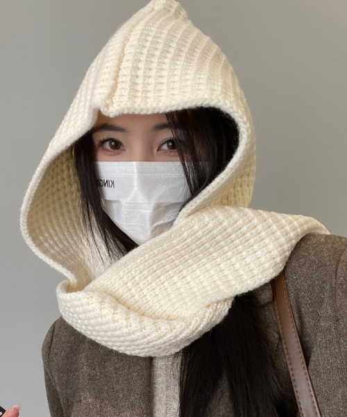 マフラー ストール 6色展開 フードマフラー レディース : ZOZOTOWN