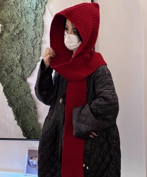 マフラー ストール 6色展開 フードマフラー レディース : ZOZOTOWN