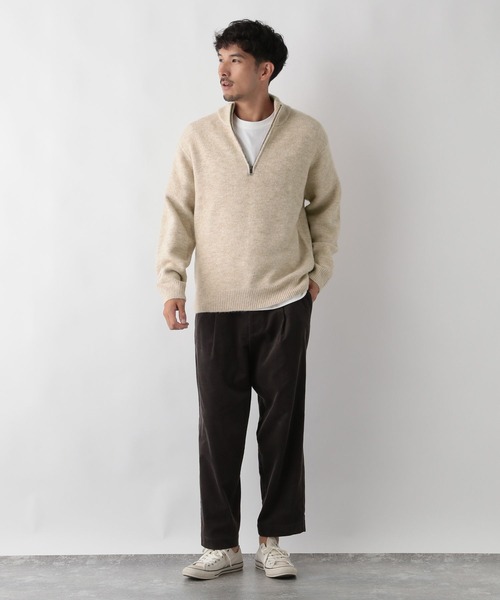 FOUND GOOD（ファウンドグッド） セーター ニット ふわふわハーフZIP