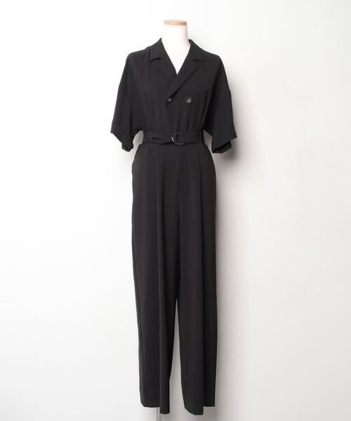 UN3D. ブラックサロペット 38 UN3D.（アンスリード） オールインワン 38 ブラック レディース