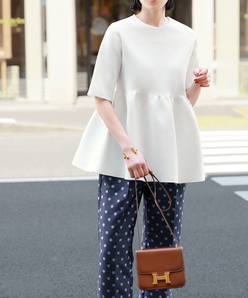 「ELFRANK」 半袖ニット FREE カーキ レディース_画像5