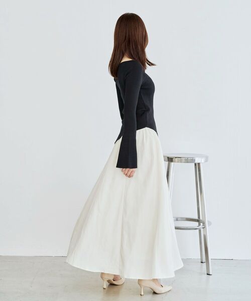 cle blatt ワンピース アシメドッキングニットワンピース : ZOZOTOWN