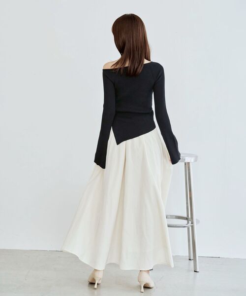 cle blatt ワンピース アシメドッキングニットワンピース : ZOZOTOWN