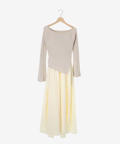 cle blatt ワンピース アシメドッキングニットワンピース : ZOZOTOWN