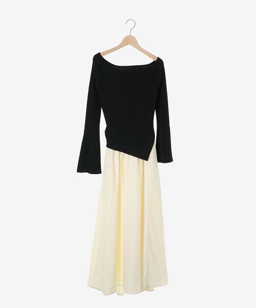 cle blatt ワンピース アシメドッキングニットワンピース : ZOZOTOWN