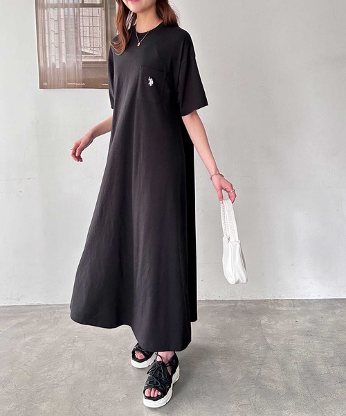 U.S. POLO ASSN.（ユーエスポロアッスン） 半袖ワンピース MEDIUM