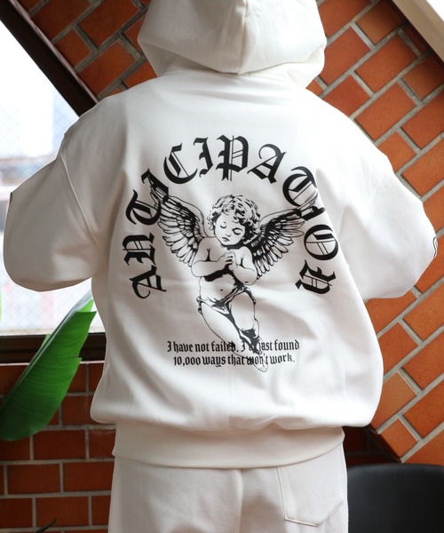 8 パーカー Angleプリントzipパーカー メンズ レディース : ZOZOTOWN