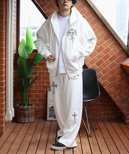 8 パーカー Angleプリントzipパーカー メンズ レディース : ZOZOTOWN