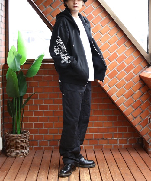 8 パーカー Angleプリントzipパーカー メンズ レディース : ZOZOTOWN