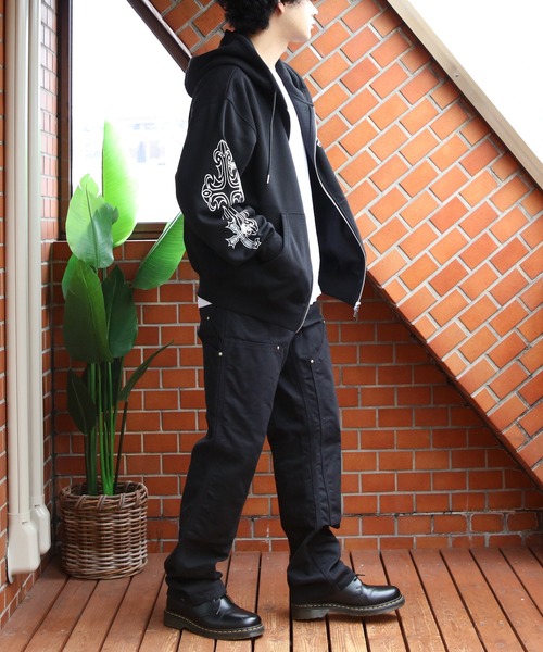 8 パーカー Angleプリントzipパーカー メンズ レディース : ZOZOTOWN