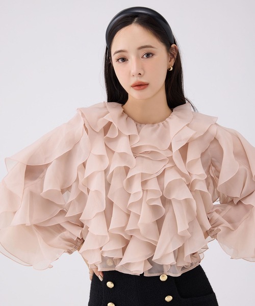 EIMY ISTOIRE（エイミーイストワール） ブラウス シャツ ラッフル