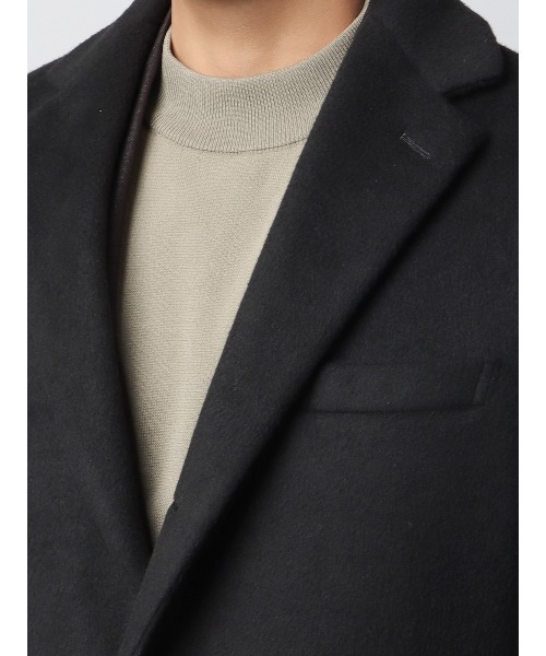 チェスターコート コート スマみえチェスターコート ストレッチ ウール