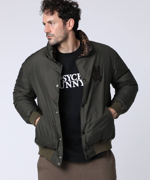 Psycho Bunny（サイコバニー） ブルゾン アウター レオパードタフタ