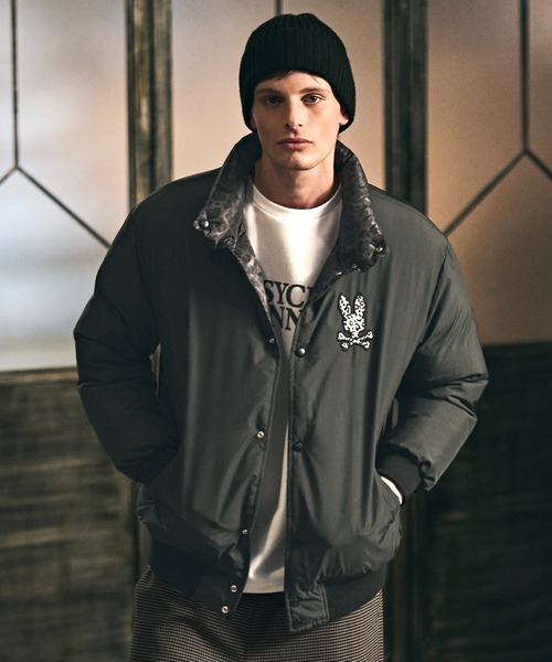 【Psycho Bunny】サイコバニー　ハイブリッド　切り替え　ブルゾン 美品〉Psycho Bunny 【XL】ハイブリッド 切り替え ブルゾン 黒 Psycho