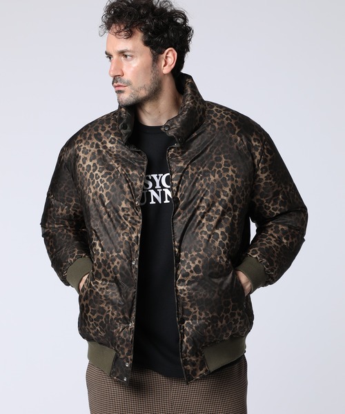 Psycho Bunny（サイコバニー） ブルゾン アウター レオパードタフタ