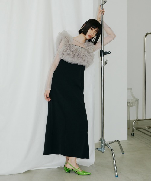 ANDRESD ドレス ボリュームラッフルレイヤードレス / volume ruffle