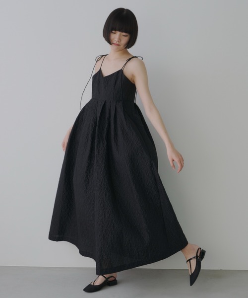 PERNA（ペルナ） キャミソールワンピース MEDIUM ブラック レディース