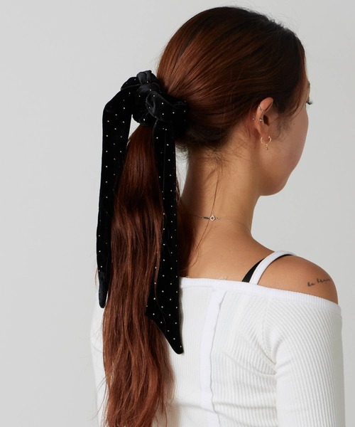 TRESSE（トレス） シュシュ BRIGITTE dot ribbon chouchou ドット
