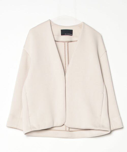 green label relaxing D ノーカラー ジャケット ベージュ green label relaxing（グリーンレーベルリラクシング） ノーカラー