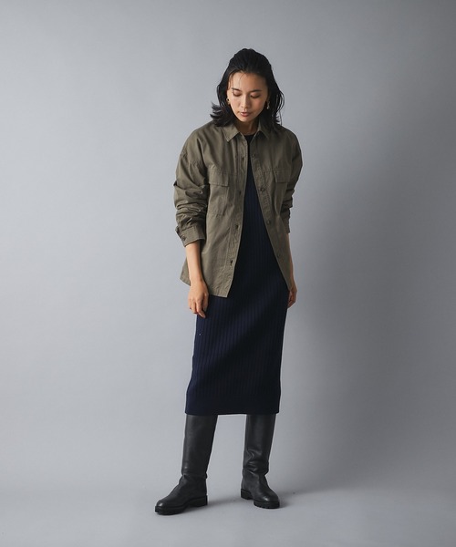 「RIVE DROITE」 ニットワンピース FREE ネイビー レディース_画像6