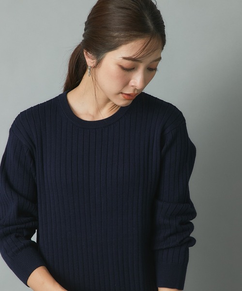 「RIVE DROITE」 ニットワンピース FREE ネイビー レディース_画像9