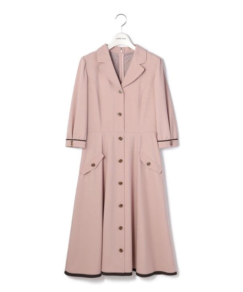 「LAISSE PASSE」 シャツワンピース MEDIUM ピンク レディース_画像4