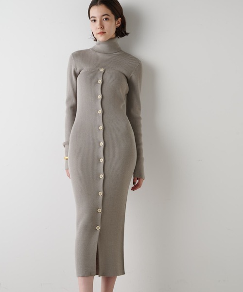 Whim Gazette（ウィム ガゼット） ベアトップワンピース FREE ベージュ