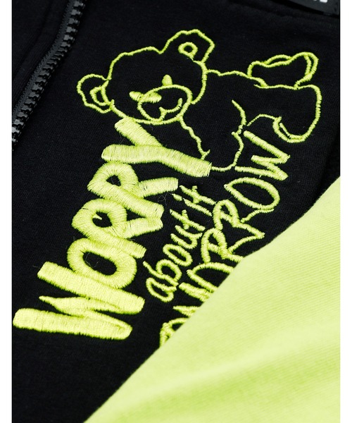 「Little sunny bite」 ジップアップパーカー MEDIUM ブラック レディース_画像5