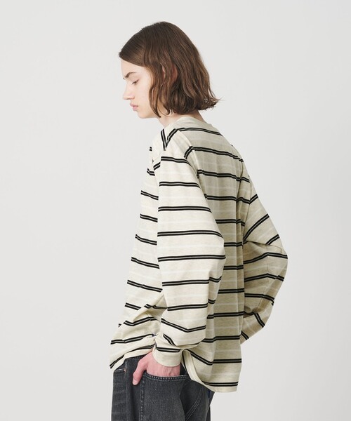 NICE WEATHER tシャツ 「NICE WEATHER」ボーダー ロングスリーブ T