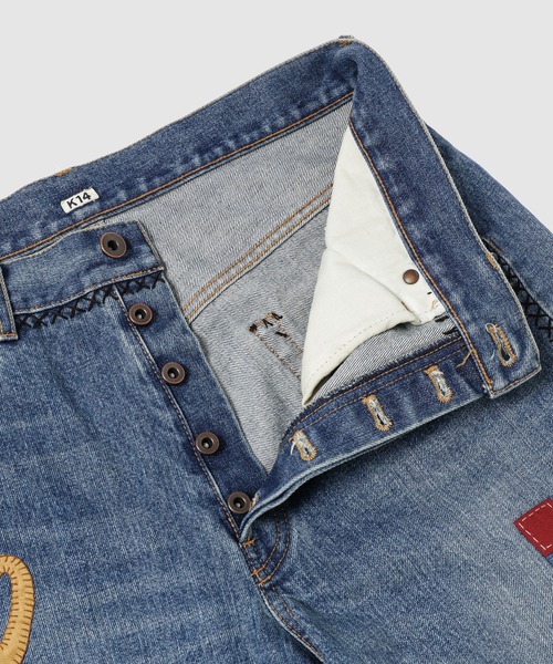 ジーンズ Hand-Embroidered Denim Pants メンズの画像