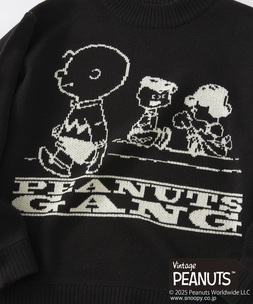 「Vintage PEANUTS」 長袖ニット MEDIUM アイボリー メンズ_画像3