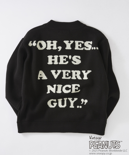 「Vintage PEANUTS」 長袖ニット MEDIUM アイボリー メンズ_画像4