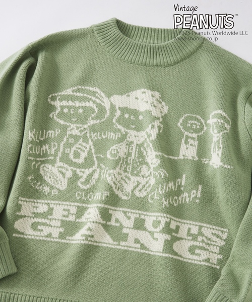 「Vintage PEANUTS」 長袖ニット MEDIUM アイボリー メンズ_画像9