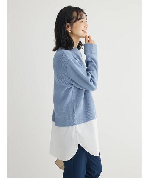 「Green Parks」 「chocol raffine robe」長袖ニット FREE ブルー レディース_画像7