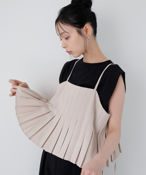 LIAN（リアン） キャミソール 「セットアップ対応」プリーツビスチェ