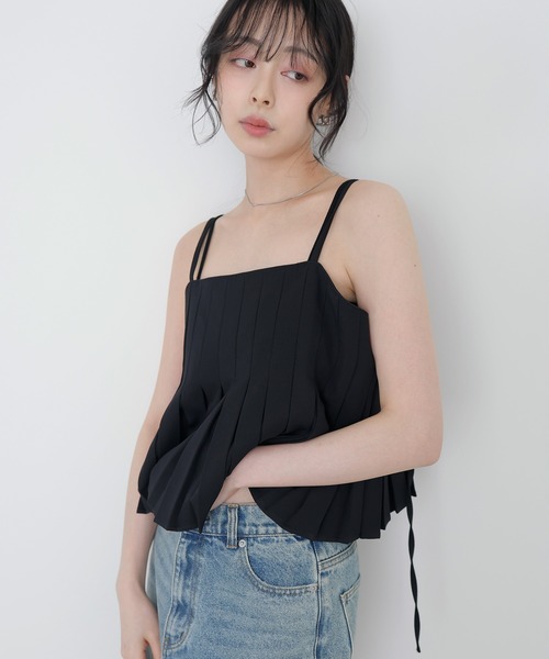 LIAN（リアン） キャミソール 「セットアップ対応」プリーツビスチェ
