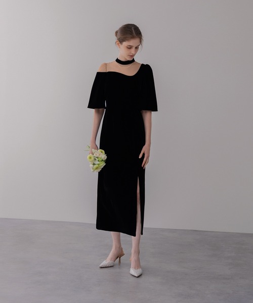 「Leja」 半袖ワンピース SMALL グレー レディース_画像4