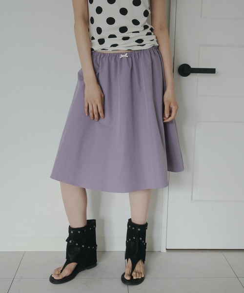 FEKETE（フェケテ） スカート ribbon flared skirt / リボンフレア