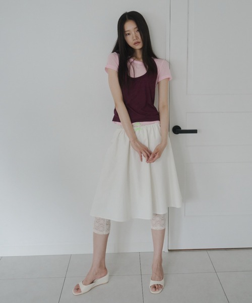 FEKETE（フェケテ） スカート ribbon flared skirt / リボンフレア
