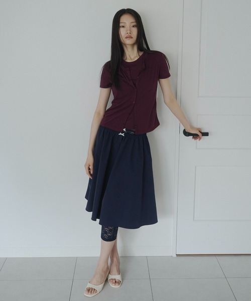 FEKETE（フェケテ） スカート ribbon flared skirt / リボンフレア