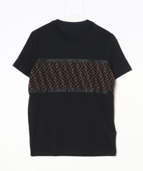 FENDI（フェンディ） ズッカ柄 メッシュ Tシャツ S ブラック