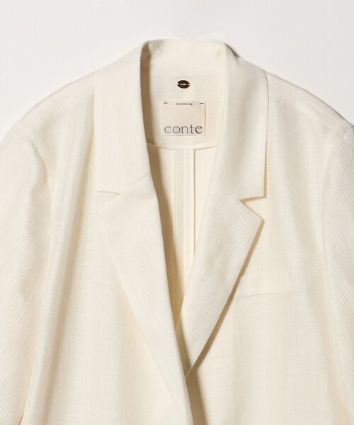 ＜conte＞アサライク カラミ ジャケット conte ジャケット テーラードジャケット 「conte」アサライク カラミ
