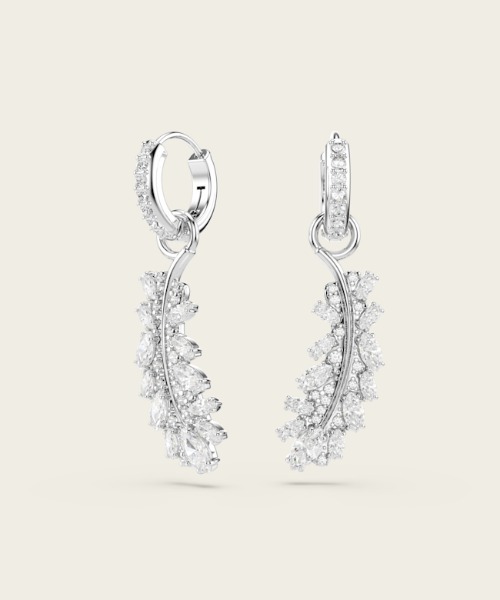 SWAROVSKI/スワロフスキー/ピアスパール/フェザー/羽/美品✨ SWAROVSKI（スワロフスキー） ピアス 「公式」「スワロフスキー