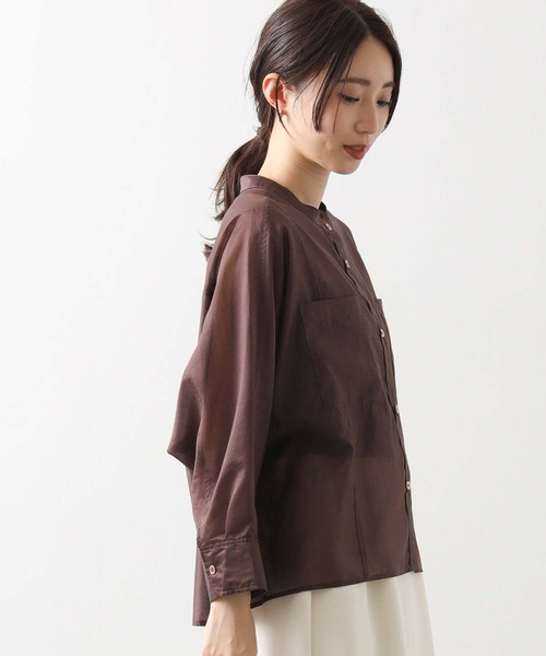 「Gready Brilliant」 7分袖ブラウス 38 ブラウン レディース_画像4