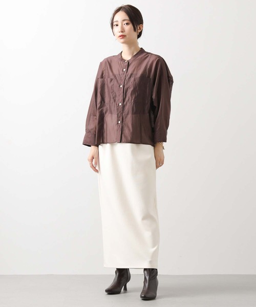 「Gready Brilliant」 7分袖ブラウス 38 ブラウン レディース_画像9