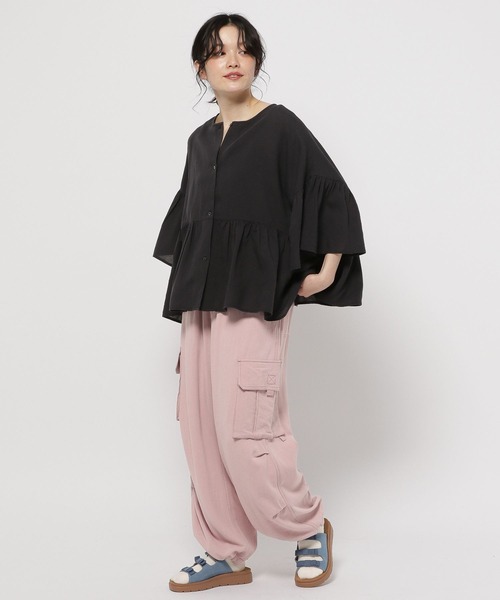 「niko and...」 カーゴパンツ MEDIUM ブラック レディース_画像8