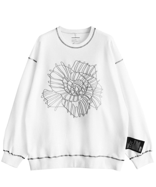 SHAREEF（シャリーフ） トレーナー スウェット ABSTRACT FLOWER”emb
