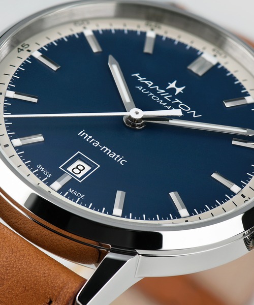 腕時計 HAMILTON 「ハミルトン」 腕時計 Intra-Matic （イントラマティック）  オート 自動巻き 40MM ブルー×ブラウンの画像