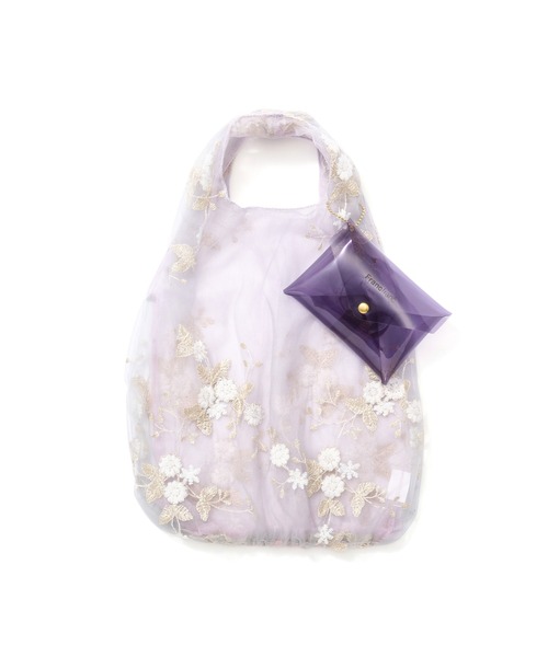 Francfranc - bag、ライト♡専用 Francfranc エコバッグ チュールバッグ ライトグレー